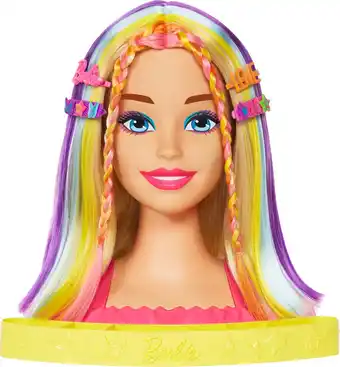 Bol.com Barbie - color reveal - kaphoofd - neon regenboogkleuren aanbieding