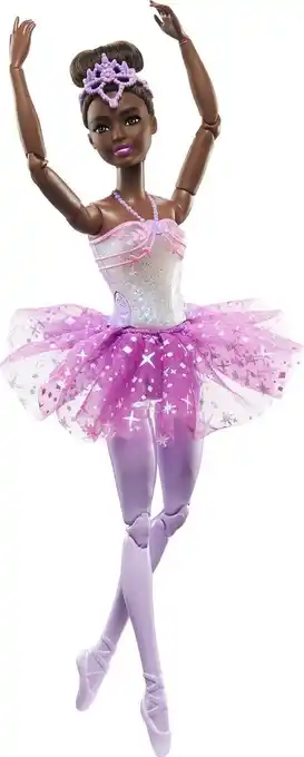Barbie dreamtopia - barbiepop - brunette ballerina met twinkelende lichten