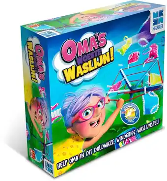 Bol.com Oma's woeste waslijn - actiespel - spelletjes voor kinderen - met draaiende waslijn aanbieding