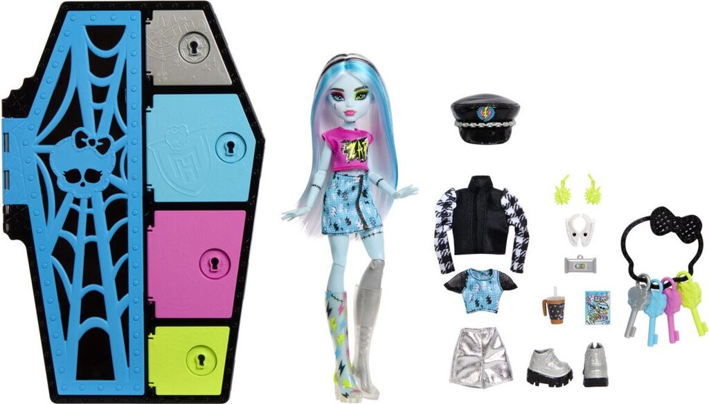 Bol.com Monster high skulltimate secrets - pop - frankie stein met garderobe aanbieding