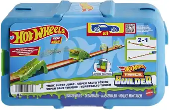 Bol.com Hot wheels - baanset met 1 hot wheels auto - baanbouwset met giftige kleuren aanbieding