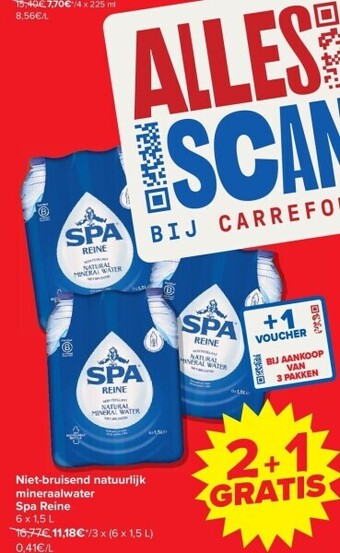 Carrefour Niet-bruisend natuurlijk mineraalwater spa reine aanbieding