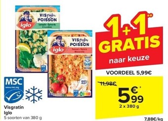 Carrefour Visgratin iglo aanbieding