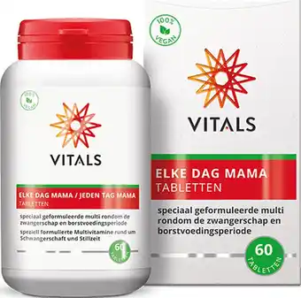 Bol.com Vitals - elke dag mama - 60 tabletten - multivitamine - speciaal voor rondom de zwangerschap en borstvoedingsperiode aanbieding