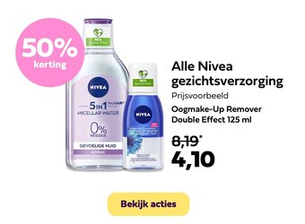 Plein.nl Alle Nivea gezichtsverzorging 125 mL400ml aanbieding