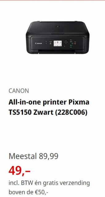 MediaMarkt All-in-one printer Pixma TS5150 Zwart aanbieding
