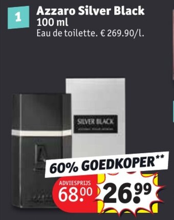 Kruidvat Azzaro Silver Black 100 mL aanbieding