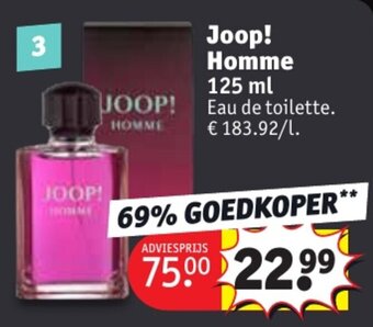 Kruidvat Joop! Homme 125mL aanbieding
