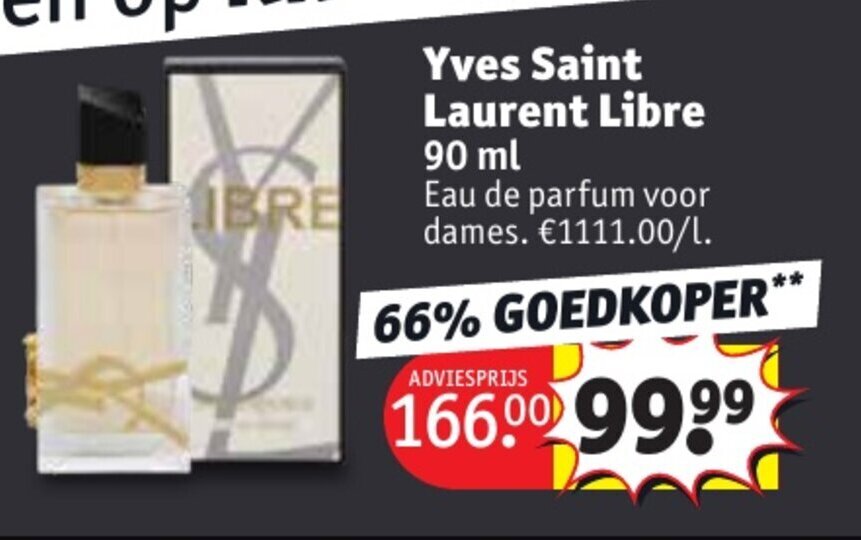 Kruidvat Yves Saint Laurent Libre 90 Yves Saint Laurent Libre 90 ml aanbieding