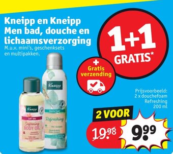 Kruidvat Kneipp en Kneipp Men bad, douche en lichaamsverzorging aanbieding