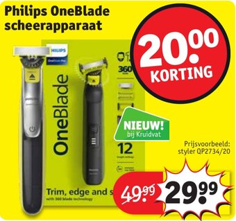 Kruidvat Philips OneBlade scheerapparaat aanbieding
