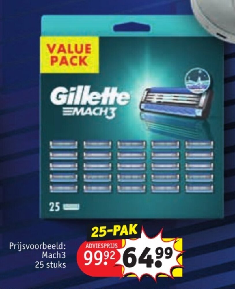 Gillette Mach3 promotie bij Kruidvat