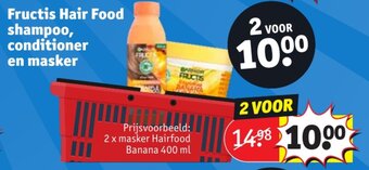 Kruidvat Fructis Hair Food shampoo, conditioner en masker aanbieding