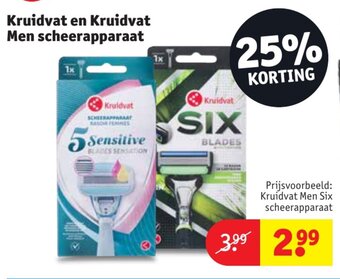 Kruidvat Men Six scheerapparaat aanbieding