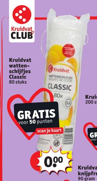 Kruidvat Kruidvat wattenschijfjes Classic aanbieding