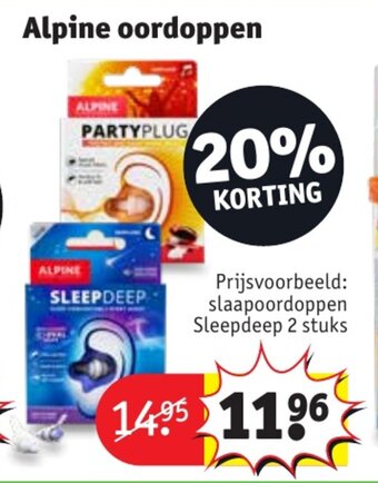 Kruidvat Alpine oordoppen aanbieding