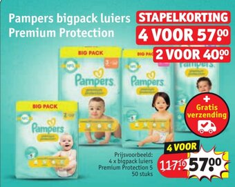 Kruidvat Pampers bigpack luiers Premium Protection aanbieding