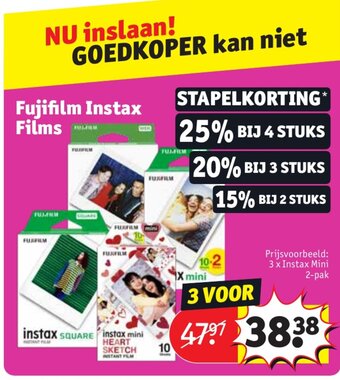 Kruidvat Fujifilm Instax Films aanbieding