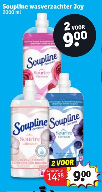 Kruidvat Soupline wasverzachter Joy 2000 ml aanbieding