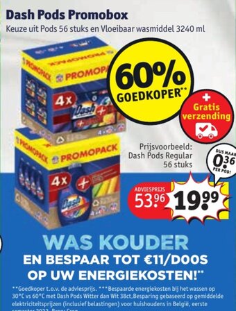 Kruidvat Dash Pods Promobox aanbieding
