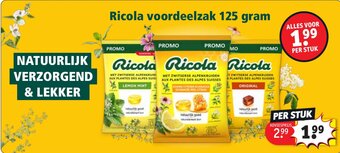 Kruidvat Ricola voordeelzak 125 gram aanbieding