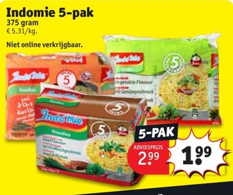 Kruidvat Indomie 5-pak 375 gram aanbieding