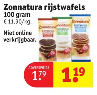 Kruidvat Zonnatura rijstwafels 100 gram aanbieding