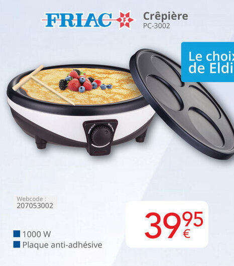 Eldi FRIAC Crêpière PC-3002 aanbieding