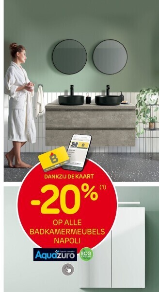 Brico Op alle badkamermeubels napoli aanbieding