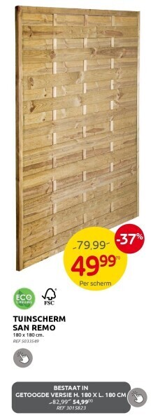 Brico Tuinscherm san remo aanbieding