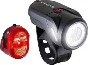 Bol.com Sigma aura 35 fietsverlichtingsset - 35 lux + nugget ii usb achterlicht aanbieding