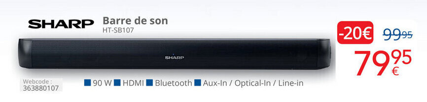 Eldi SHARP Barre de son aanbieding