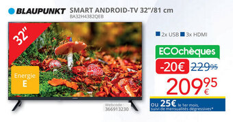 Eldi BLAUPUNKT SMART ANDROID-TV 32" / 81 cm aanbieding
