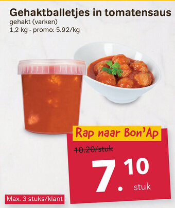 Bon Ap Gehaktballetjes in tomatensaus aanbieding