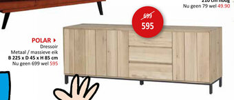 Weba Polar B 225 x D 45 x H85 cm aanbieding