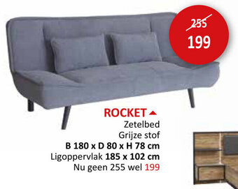 Weba Rocket B180 x D80 x H78 cm aanbieding