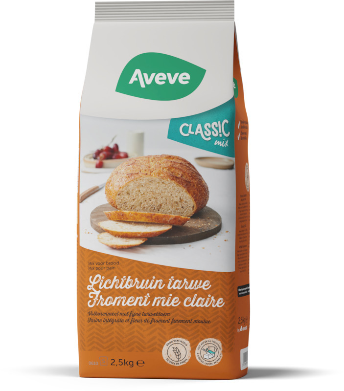 AVEVE Classic broodmix tarwebrood lichtbruin 2.5 kg aanbieding