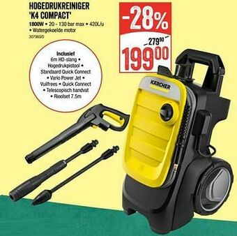 HandyHome Kärcher hogedrukreiniger k4 compact aanbieding