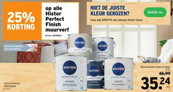 GAMMA Histor Perfect Finish muurverf 2.5L aanbieding