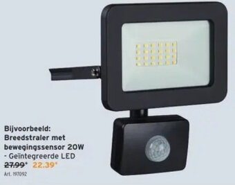 Breedstraler met bewegingssensor 20W