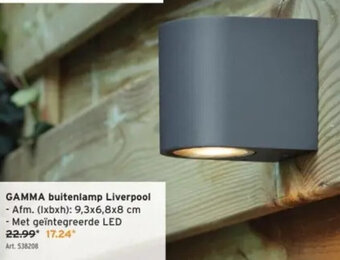 GAMMA GAMMA buitenlamp Liverpool aanbieding