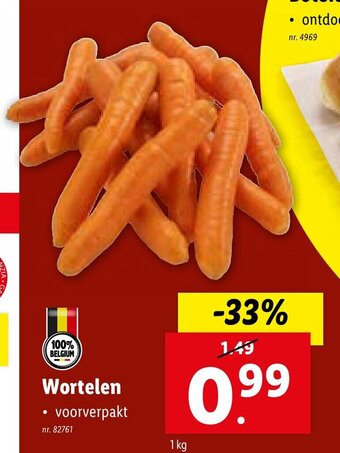 Lidl Wortelen 1 kg aanbieding