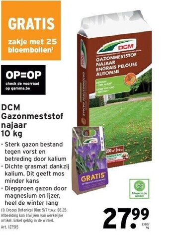 GAMMA Dcm gazonmeststof najaar 10 kg aanbieding