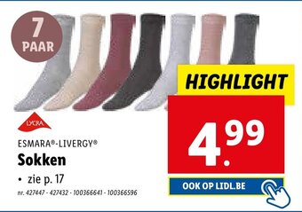 Lidl Sokken 7 PAAR aanbieding