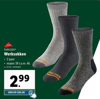 Lidl Werksokken 2 paar aanbieding
