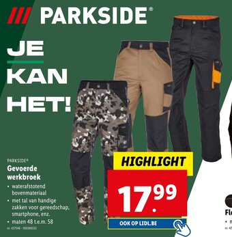 Lidl Gevoerde werkbroek aanbieding