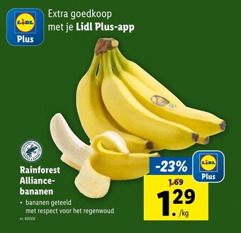 Lidl Rainforest Alliance bananen aanbieding
