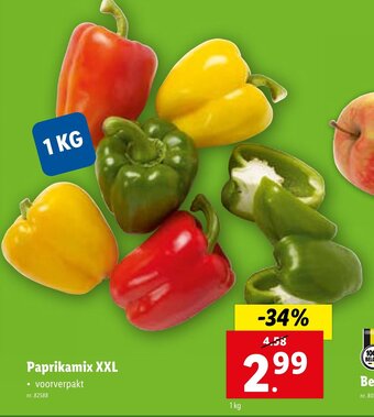 Lidl Paprikamix XXL 1 kg aanbieding
