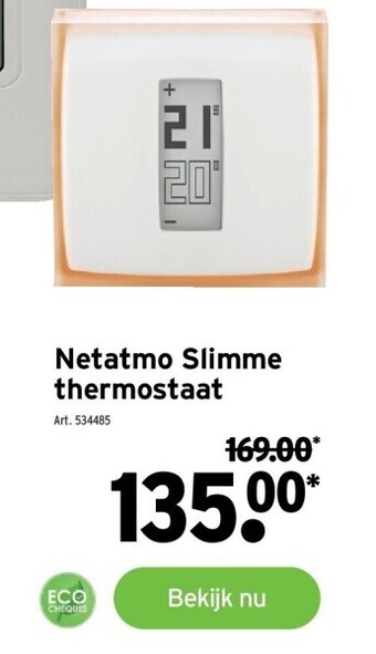 GAMMA Netatmo slimme thermostaat aanbieding