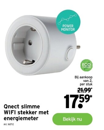GAMMA Qnect slimme wifi stekker met energiemeter aanbieding